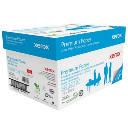 Papel Xerox Premium Azul Tamaño Carta 97% Blancura 75 grs Caja C/5000 hojas