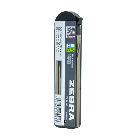 Puntillas Zebra HB 0.5 mm Caja C/12 Tubos C/12 Puntillas C/U