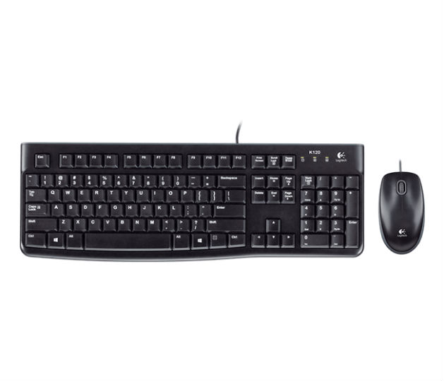 Kit Logitech de teclado y mouse MK120 alámbrico