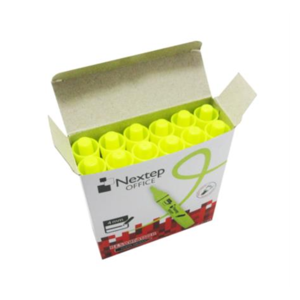 Nextep Marcador Resaltador Amarillo Caja C/12 Pzs [NE-079A]