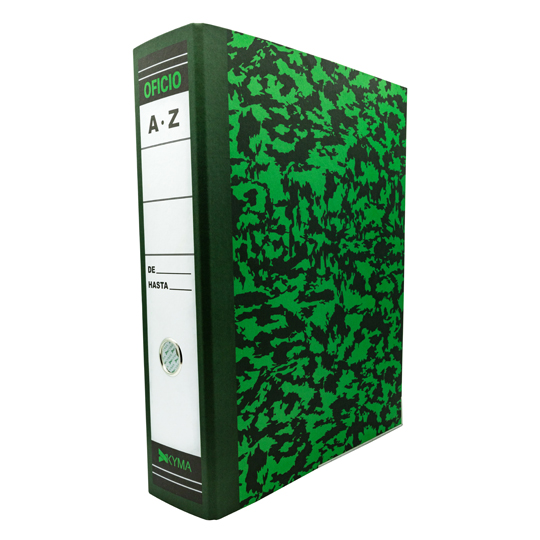 Registrador Verde Jaspeado KYMA Tamaño Oficio