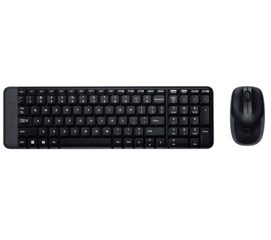 Kit Logitech Teclado y Mouse MK220 Negro.