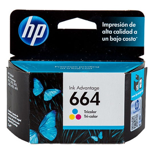 Cartucho de tinta tricolor HP 664.