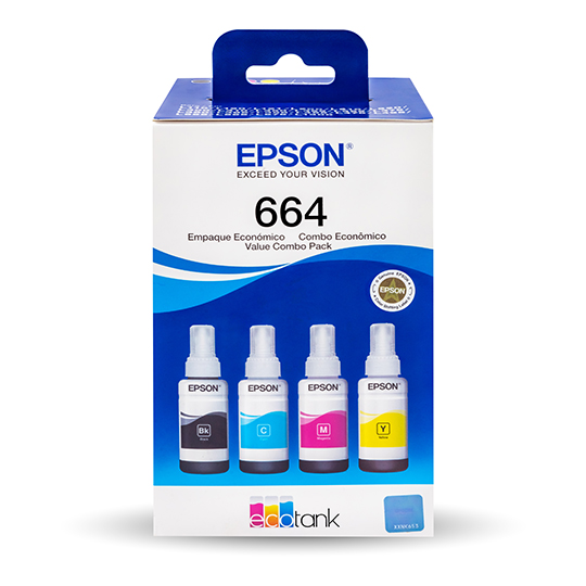 Kit Tintas de Color Epson T664 4 PZAS