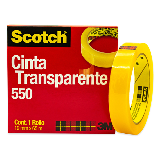 Cinta 550 transparente Scotch 3M 19x65 caja con1 pieza