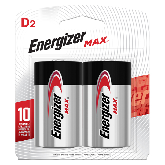 Pila alcalina Energizer D blíster con 2pzas