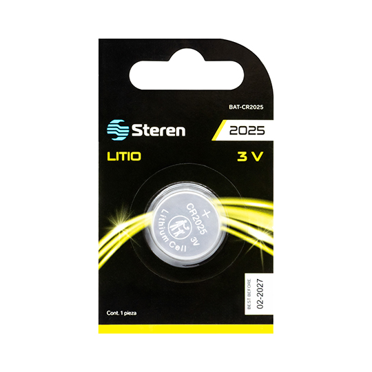 Pila de Litio cr2025 Boton STEREN Blister De 1 Pieza