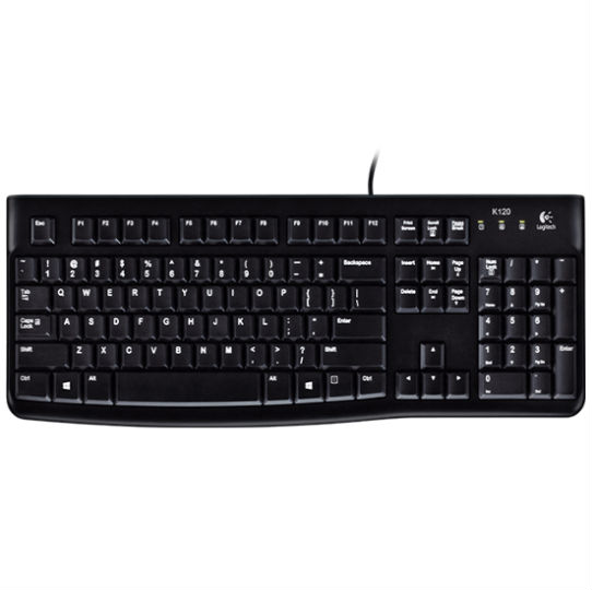 Teclado Logitech K120 Alámbrio Negro.