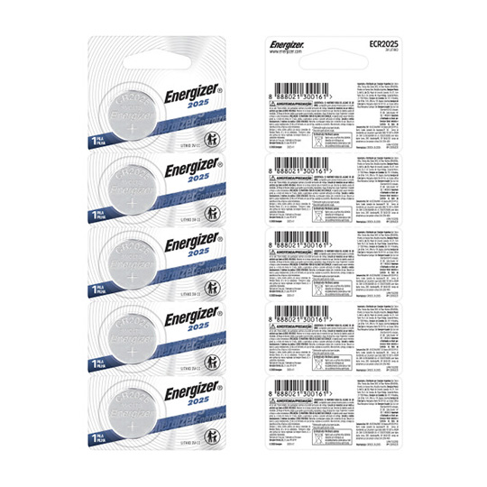 Pila de litio Energizer 2025 de 3.0v blíster con 5 pzas