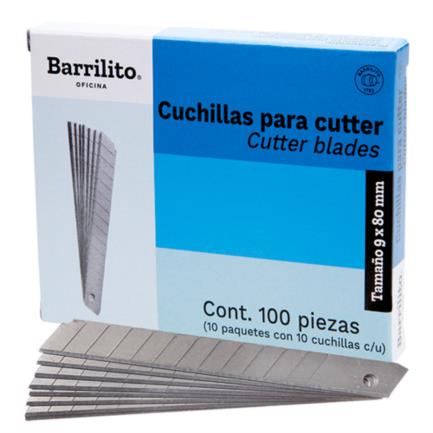 Cuchillas Barrilito Repuesto Mediana Caja C/10 Tubos 
