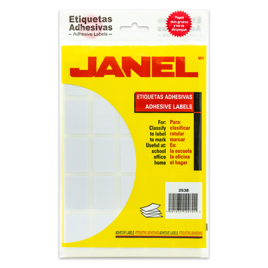 Etiqueta Blanca Janel Clasica No. 7 con