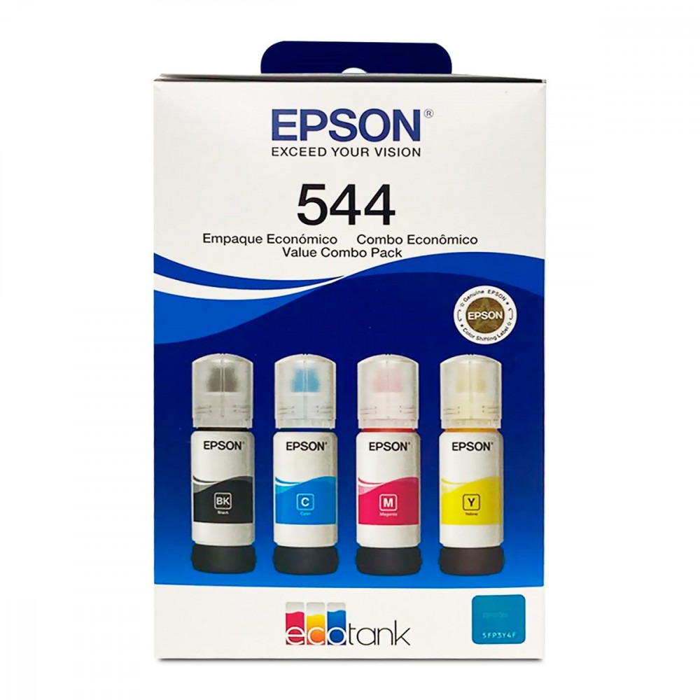Kit Epson 4 Botellas De 65 ml, Colores CMYK Para EcoTank [EPS-TIN-4PT5445]