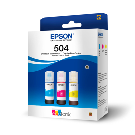 Kit Tintas de Color Epson T504 3 PZAS.