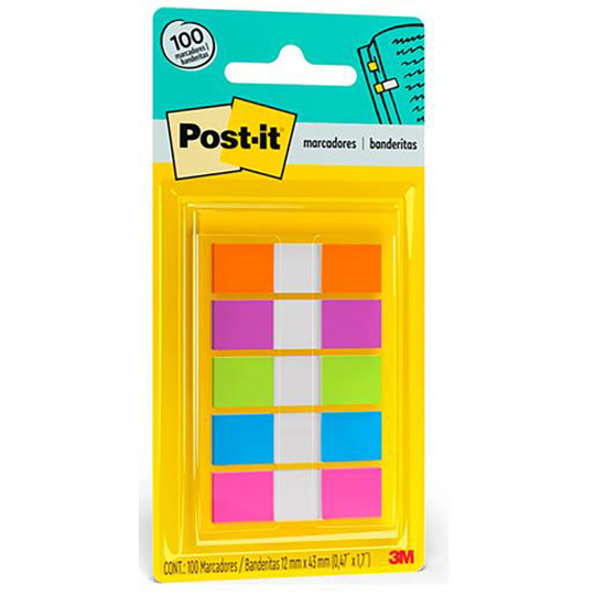 BANDERITAS ADHESIVAS POST-IT NEÓN 5 BLOCKS