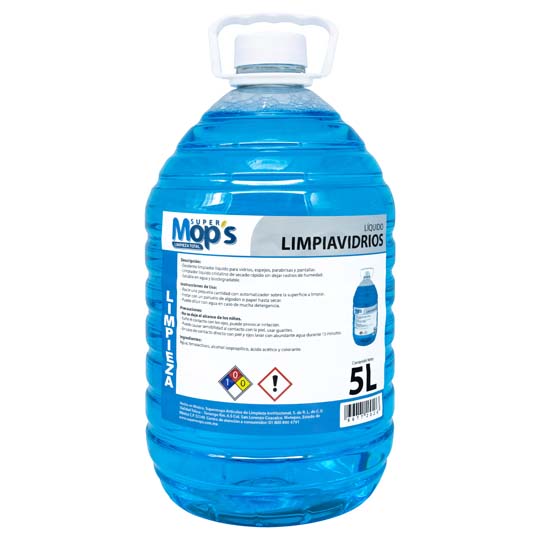 Limpiador de vidrios Super mops 5 Lt.