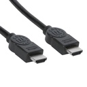 Cable Manhattan HDMI Alta Velocidad con Ethernet HDMI M-M 3m Color Negro