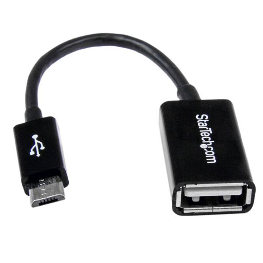 Cable Startech de 12cm micro USB m a USBa h o