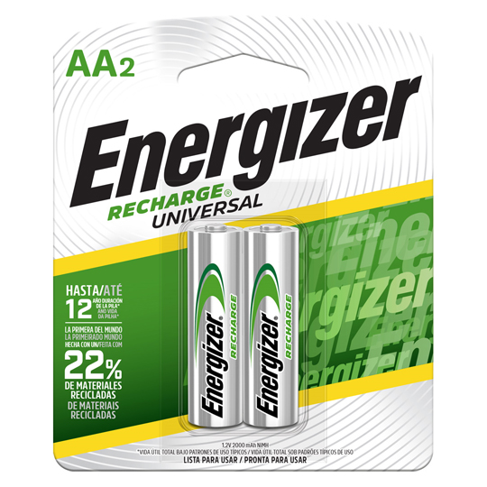 Pila recargable Energizer AAA blíster con 2 pzas
