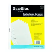Barrilito Protector De Hojas Tam. Carta 1Pz [BAR-PRH-PHL100]