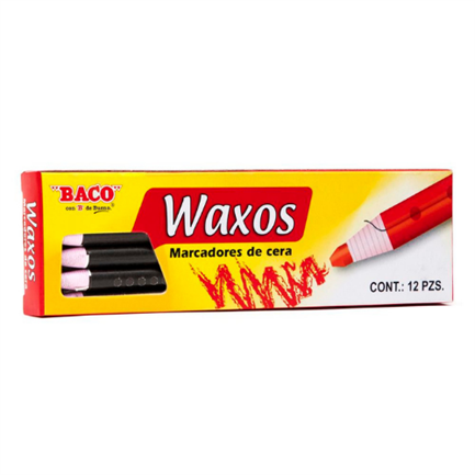Marcador de cera BACO Waxos color negro