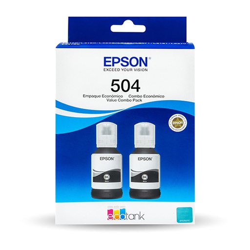 Kit Tintas Negras Epson T504 2 PZAS.