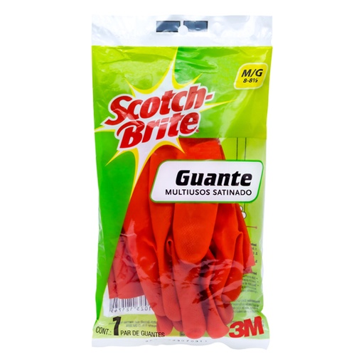 [MC900175795] Guantes de latex satinados Scotch-brite 3M tamaño grandes