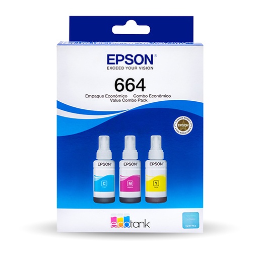 Kit Tintas de Color Epson T664 3 PZAS.