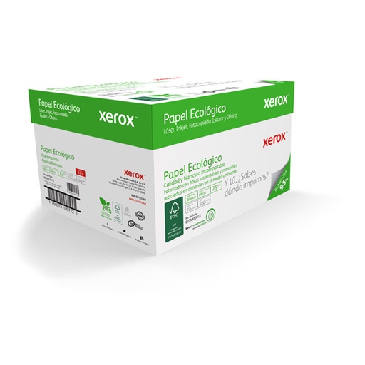 [BL93] Caja de papel bond Ecológico XEROX tamaño oficio 93% de blancura 75gr.