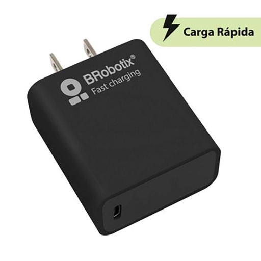 [ATPAPEAG0000097] Cargador 20W Brobotix carga rápida USB Cv3.0 negro