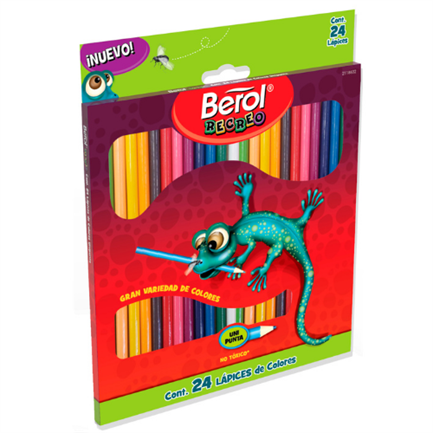 [2118632] Colores Berol Recreo Largos Unipunta C/24 Pzas