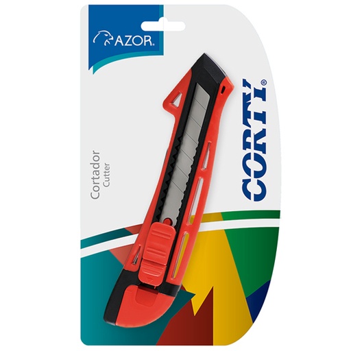 [ATPAPEAG0000132] Cutter Corty Grande 18 mm Punta Flecha Blíster