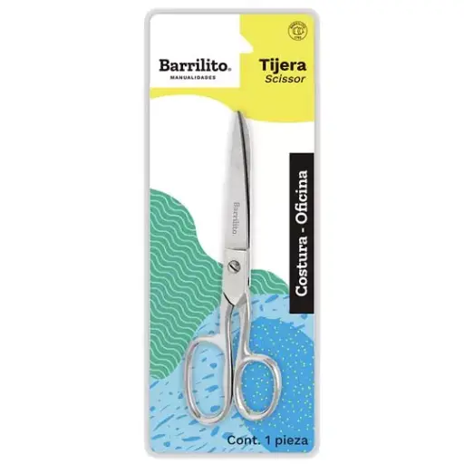 [BAR-TIJ-83417] Tijera Oficina/Costura Barrilito 17.7 cm Uso Escolar, Oficina y Manualidades [BAR-TIJ-83417]