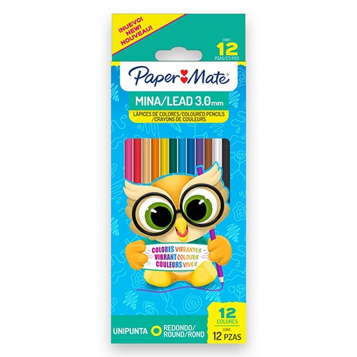 [BER-COL-09343] Colores largos Paper Mate caja con 12 colores