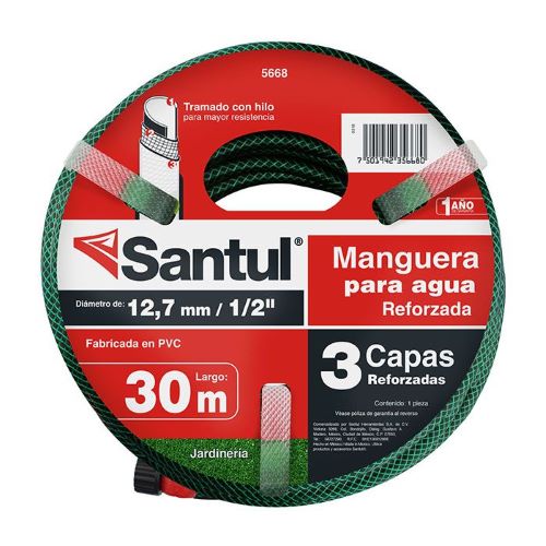 [PSAT-1890-02] Manguera reforzada con conexión de 30 m de Santul (5668)
