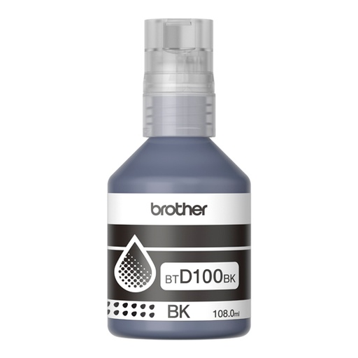 [BRO-TIN-100BK] Botella de tinta Brother BTD100BK de la serie InkBenefit Tank color negro