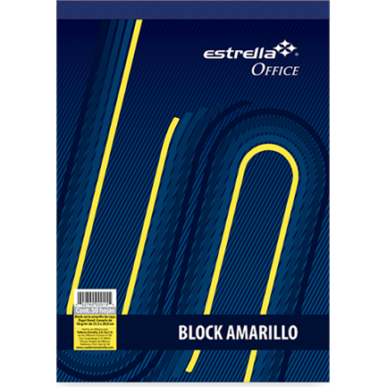 [15] BLOCK ESTRELLA CARTA AMARIILLO RAYA 50 HJS