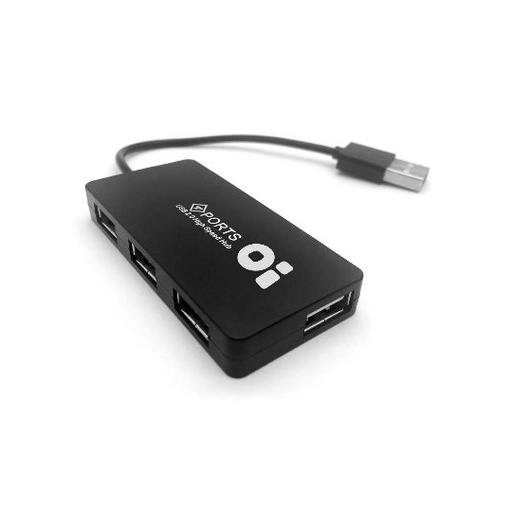 [180455] Hub Brobotix USB v2.0 de 4 puertos basico negro