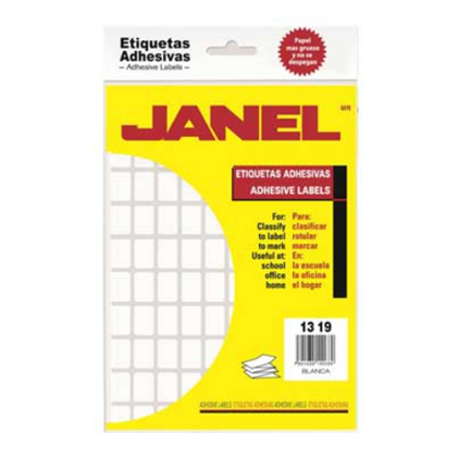 [1001319100] ETIQUETA JANEL ADHESIVA 13X19 C/1800 #22