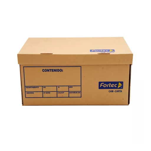 [FTC-CJA-FCAMCTA] Caja de Archivo de Cartón Fortec Carta con Tapa Incluida [FTC-CJA-FCAMCTA]