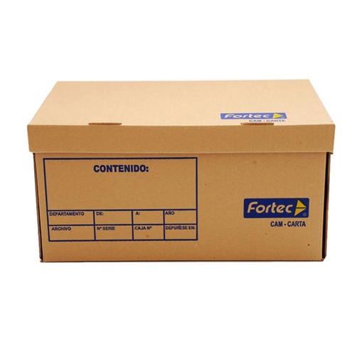 [FTC-CJA-FCAMCTA] Caja de Archivo de Cartón Fortec Carta con Tapa Incluida