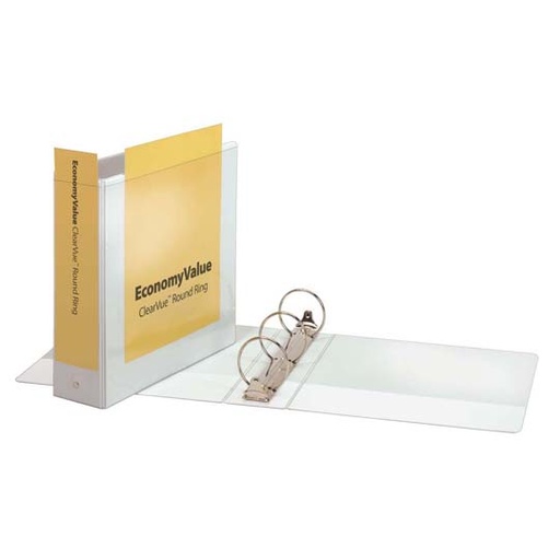 [ESS-CAR-E90091] Carpeta panorámica económica Cardinal carta blanca herraje de 3 pulgadas "O"