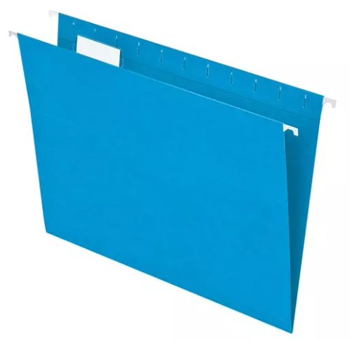 [ESS-FOL-92502] Folder Colgante Pendaflex Tamaño Carta Color Azul Claro Paquete Con 25 Piezas