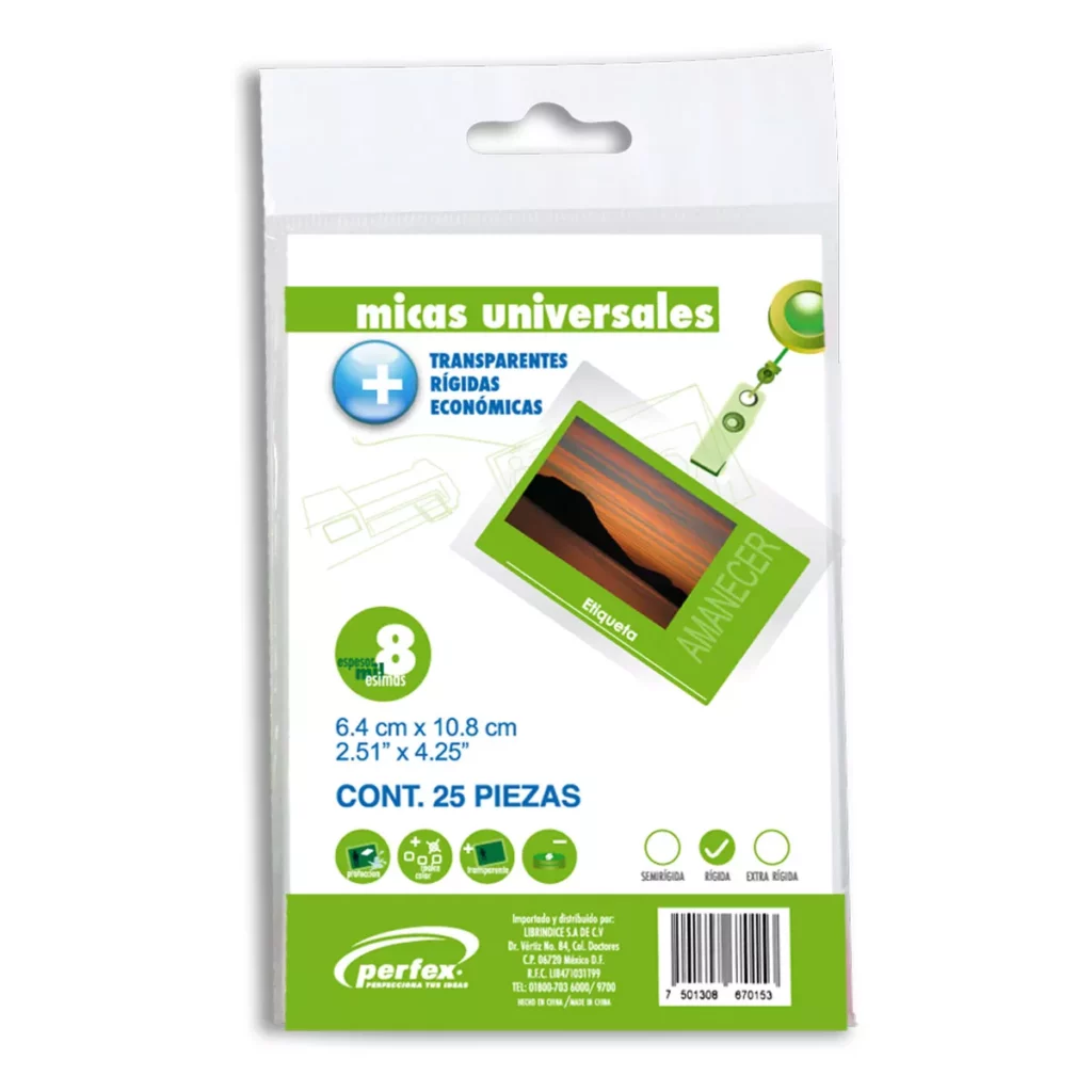 [2290904578] MICA 8MM C/25 6.4 X 10.8CMS (ETIQUETA)