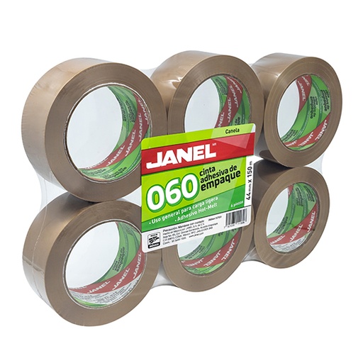 [664415700] Cinta empaque línea 060 canela JANEL 44x150 con 6 piezas