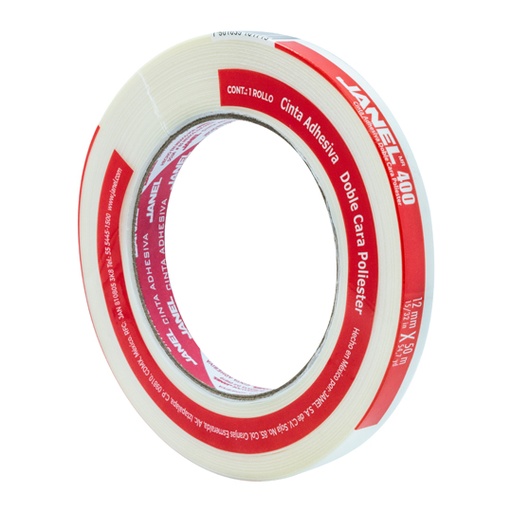 [400 12X50] Cinta doble capa poliester línea 400 JANEL 12x50 1 pieza