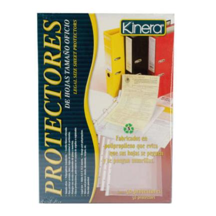 [363] PROTECTOR HOJAS KINERA OFICIO CAJA C/50