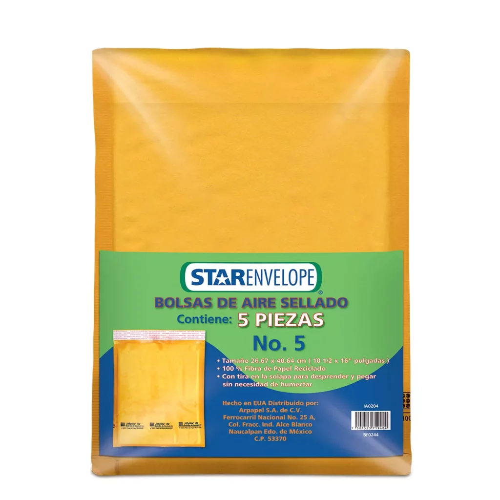 [160098934] BOLSA AIRE SELLADO 26.67 X 40.64CMS  NO. 5 PAQ. C/ 5 PZ.