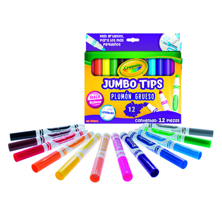 [5808080009] Plumones Crayola JumboTips con 12 piezas