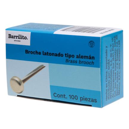 [BLT25] Broche Latonado Barrilito Tipo Alemán 25mm C/100 Pzas