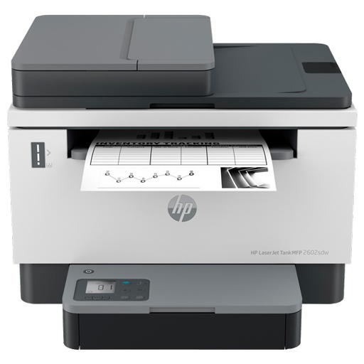 [HP-MFC-2R7F5A] Multifuncional HP de tóner continuo monocromático, LaserJet Tank 2602sdw